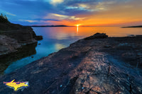 Michigan Landscape Photography A Beautiful Sunset Black Rocks Marquette, Michigan