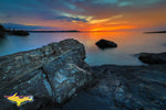 Michigan Landscape Photography Amazing Sunset On Black Rocks Of Presque Isle Park Marquette