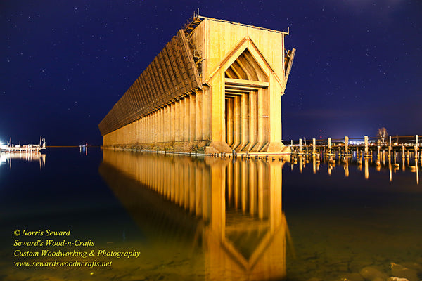 Michigan Landscape Photography A Beautiful Nightscape of Marquette Lower Harbor Ore Dock