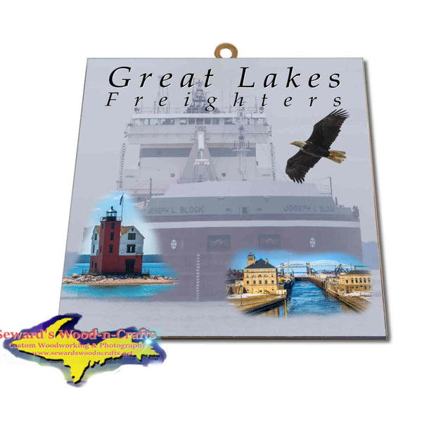 Great Lakes Freighters Hanging Art Joseph Block Photo Tiles, Prints, Gifts & Collectibles