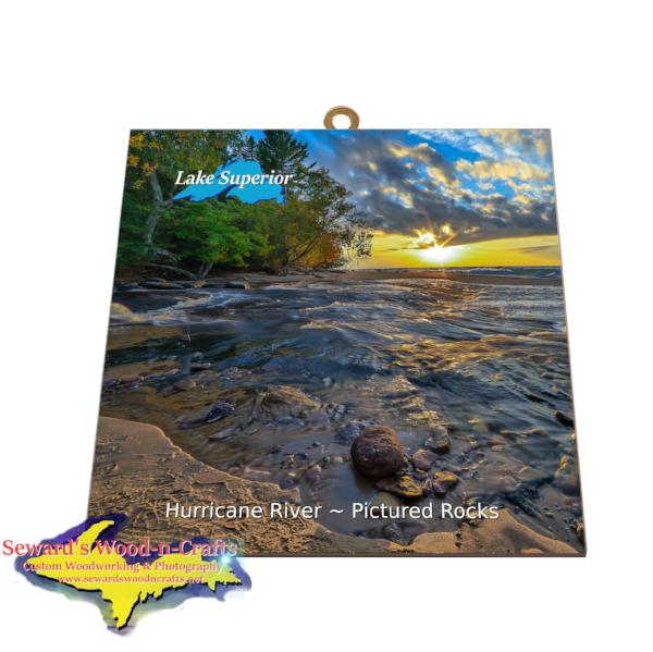 Lake Superior Pictured Rocks Gifts & Collectibles Hurricane River Photo Tiles