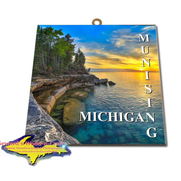 Michigan Made Artwork Michigan's Upper Peninsula Munising Michigan Photo Tile YooperGifts.Com
