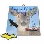 Michigan Made Artwork Sugar Island Michigan Deer Hanging Photo Tiles