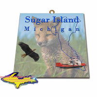 Michigan Made Artwork Sugar Island Michigan Red Fox Hanging Photo Tiles