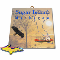 Michigan Made Artwork Sugar Island Michigan Sunrise Hanging Photo Tiles