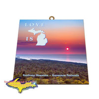 Brockway Mountain Sunset Photo Tile Michigan's Upper Peninsula Yooper Gifts