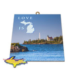 Copper Harbor Lighthouse Photo Tile Michigan's Upper Peninsula Gifts