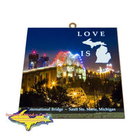 Gifts From Sault Michigan International Bridge Photo Tile Meme