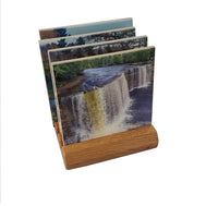Michigan Coasters with Michigan's Photos Of Tahquamenon Falls With Base