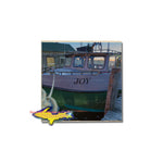 Michigan State drink Coaster Leland Fishing boat
