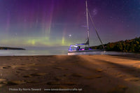 Northern Lights Grand Island Michigan Sailboat MacGregor 26x Michigan Upper Peninsula Photography.