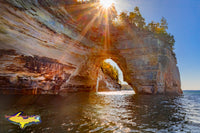 Michigan Photography Lovers Leap Sunburst Pictured Rocks National Lakeshore