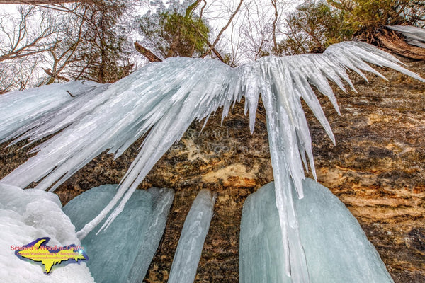Michigan Landscape Photography Ice Curtains Sand Point Munising Pictured Rocks Photos