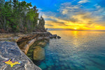 Michigan Landscape Photography Pictured Rocks Sunset at Paradise Point Munising, Michigan