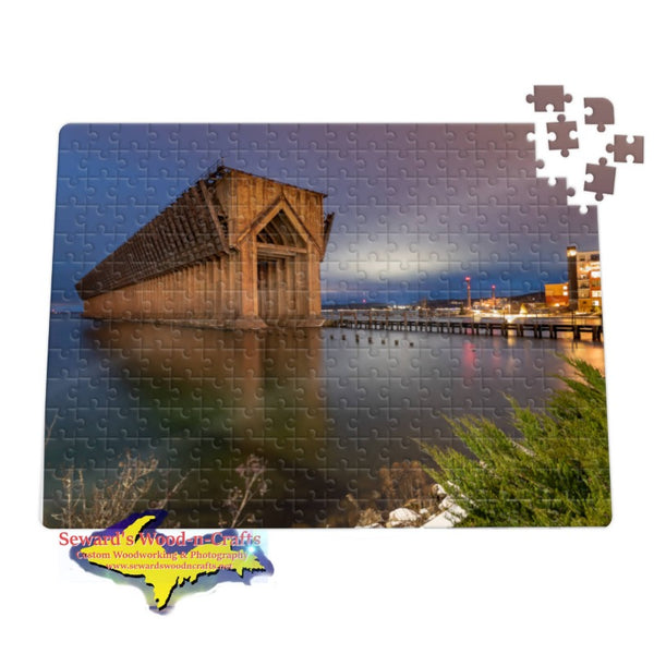 Michigan Jigsaw Puzzle Marquette Lower Habor Ore Dock great for Michigan Gifts