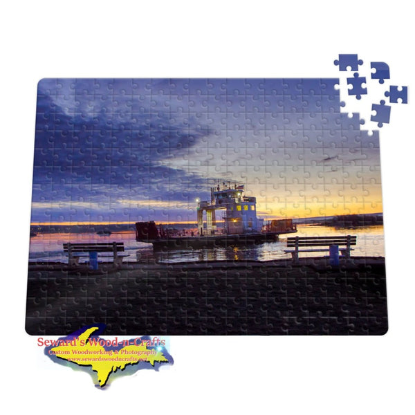 Michigan Jigsaw Puzzles Sugar Island Ferry Sunrise at Rotary Park Sault Michigan