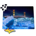 Michigan Made Jigsaw Puzzle Mackinac Blue Ice 252 pc 11x14 Puzzles