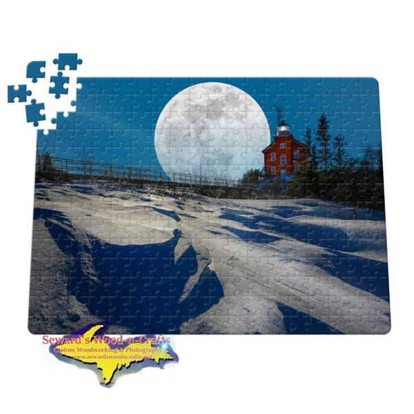 Michigan Made Jigsaw Puzzle Super Snow Moon Marquette Michigan