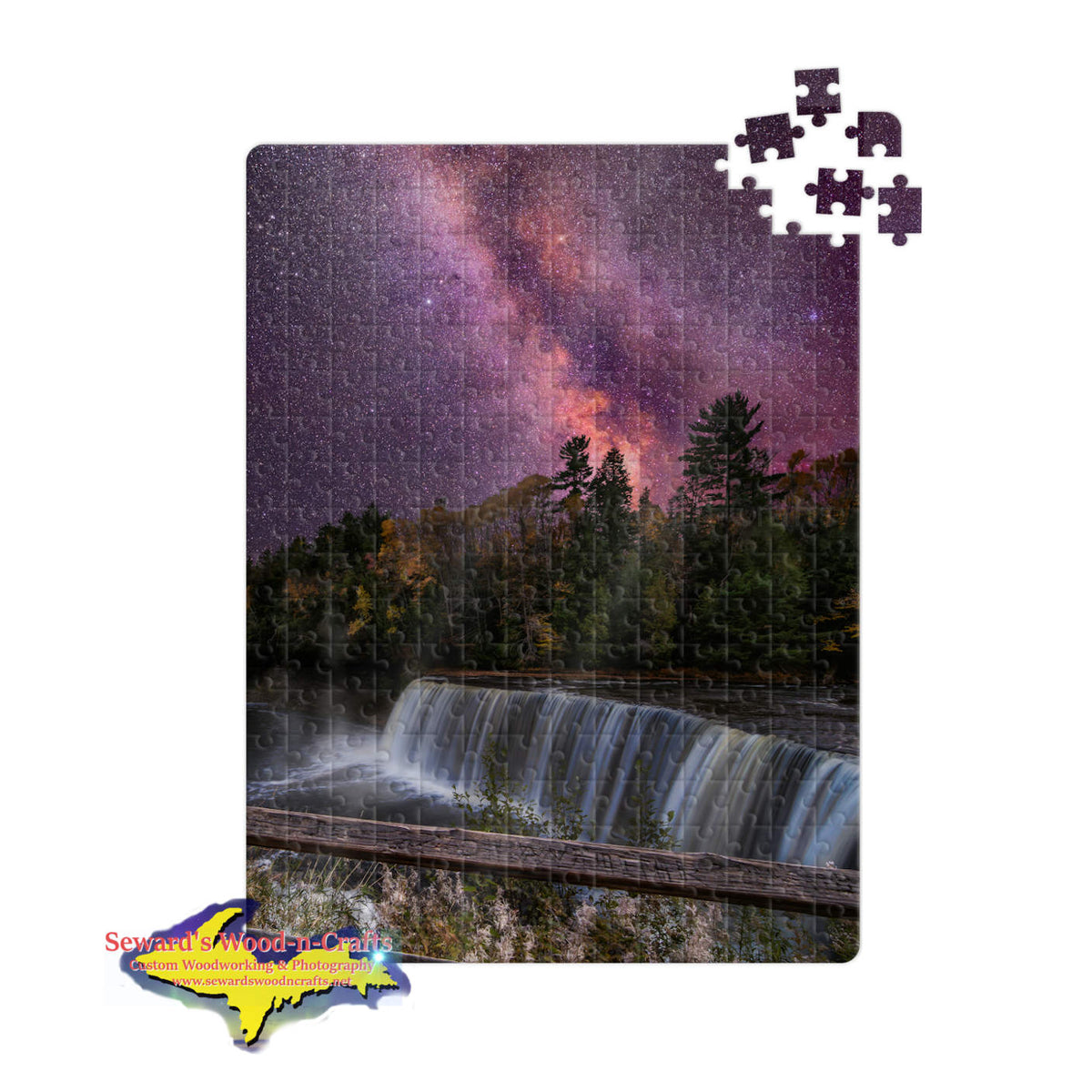 Milky Way Over Upper Tahquamenon Falls Michigan Puzzles -4226 – Seward ...