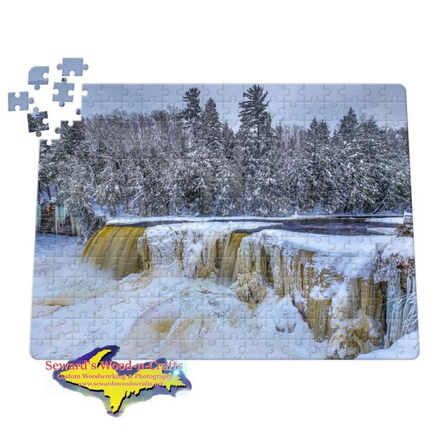 Michigan Jigsaw Puzzles Waterfalls Upper Tahquamenon Winter -8735 ...