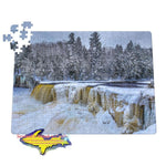 Waterfalls Upper Tahquamenon Winter 252 pc 11x14 Jigsaw Puzzles