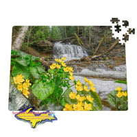 Michigan Jigsaw Puzzle Waterfalls Wagner Marsh Marigold