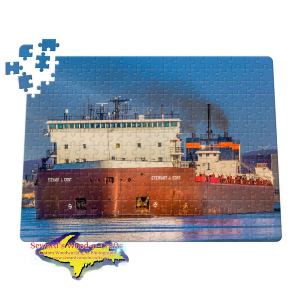 Michigan Jigsaw Puzzles M/V Stewart J Cort Great Lakes Freighter Puzzle