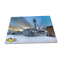 Michigan Puzzles 252 Piece Jigsaw Puzzle Winter Scene Whitefish Point Lighthouse