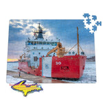 Great Lakes Jigsaw Puzzles  United States Coast Guard Cutter Mackinaw Soo Locks