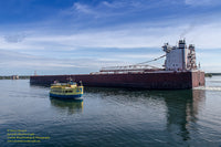 Great Lakes Freighters Photography Burns Harbor heading down the St. Mary's River Sault Michigan