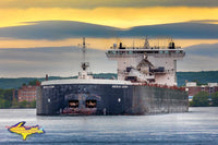 Great Lakes Freighters American Century Morning Sunrise Photos For Home Office Decor