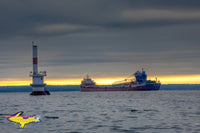 Great Lakes Freighters Photography Arthur M Anderson Sunrise at Light 26 Upper St. Mary's River Sault Ste. Marie