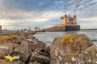Great Lakes Freighters Photography Burns Harbor and the Sugar Islander II at Mission Point Sault Michigan