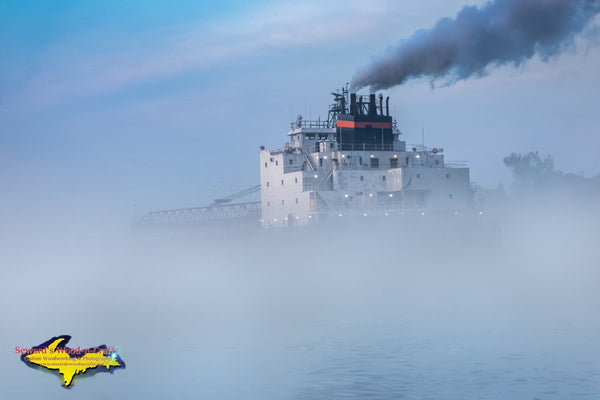Great Lakes Freighters Photography James R Barker Foggy In The Fog