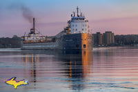Great Lakes Freighters Photography John D. Leitch approaching Mission Point Sault Ste. Marie Michigan Photos