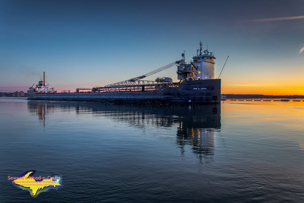 Great Lakes Freighters Photography John D. Leitch with a Beautiful Sunrise Marie, Michigan. Photos