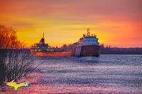 Great Lakes Freighters Photography Sunrise on the John G. Munson