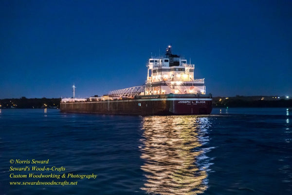 Great Lakes Freighters Joseph L. Block Reflections On The St. Mary's River 