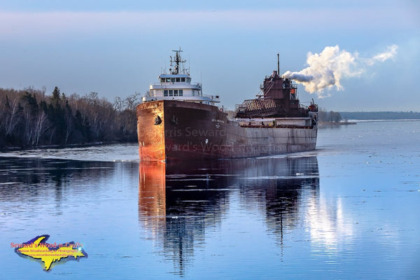 Great Lakes Freighters Lee Tregurtha approaching Mission Point Sault Ste. Marie, Michigan Photography