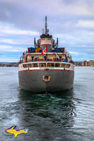 Great Lakes Freighters Michipicoten at Mission Point Sault Michigan.Photos