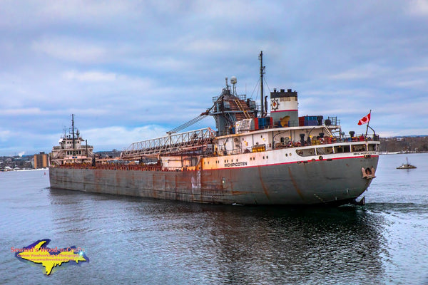 Great Lakes Freighters Michipicoten at Mission Point Sault Ste. Marie, Michigan