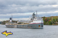 Michigan Photography Great Lakes Freighter Mississagi Autumn Colors