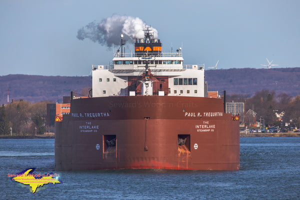 Great Lakes Freighters Photography Paul R Tregurtha Head On at Mission Point Sault Ste. Marie, Michigan