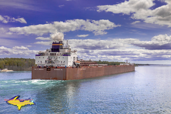 Great Lakes Freighters Photography Paul R Tregurtha in the St. Mary's River