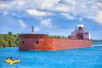 Great Lakes Freighters Paul R. Tregurtha Comming Up Little Rapids Cut Sault Ste. Marie, Michigan