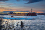 Great Lake Freighter Photo Presque Isle Sunset Image For Boat Nerd Lovers