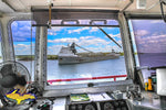 Great Lake Freighter Saginaw & Sugar Islander II Ferry Photo Sugar Island Michigan 