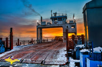 Sugar Island Ferry Winter Morning Sunrise Sault Ste. Marie, Michigan Photography