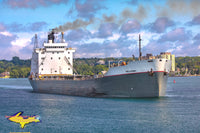 Great Lakes Freighters Tecumseh Lower Lakes Towing Ltd. Coming Around Mission Point