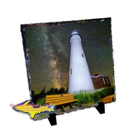 Michigan Made Products, Gifts, & Souvenir Crisp Point Lighthouse Photo Slate